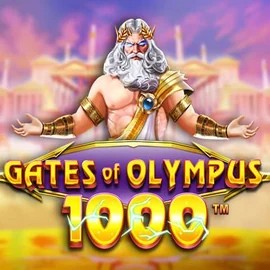 Gates of Olympus 1000 online game logo by Pragmatic Play on playbison-casino.eu